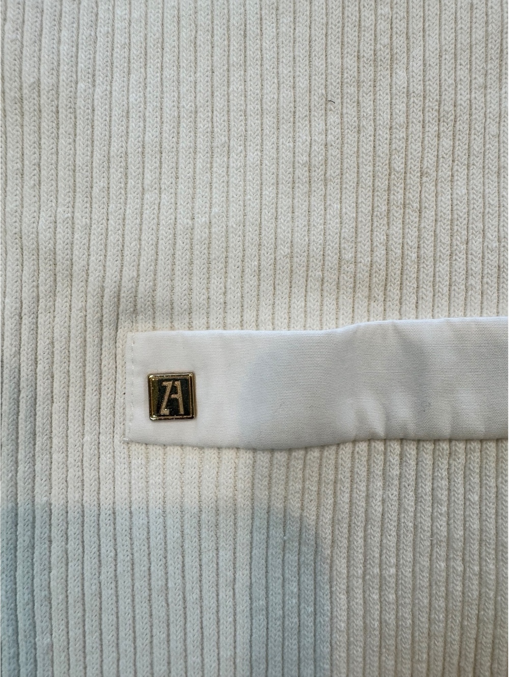 Zara White Ribbed Polo Mini Dress Gold Buttons Women’s Medium NWT - Picture 5 of 8